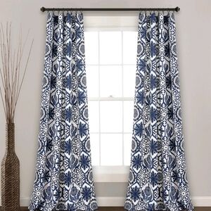 Lush Decor 2pk 52"x95" Light Filtering Marvel Curtain Panels Navy - Lush Décor